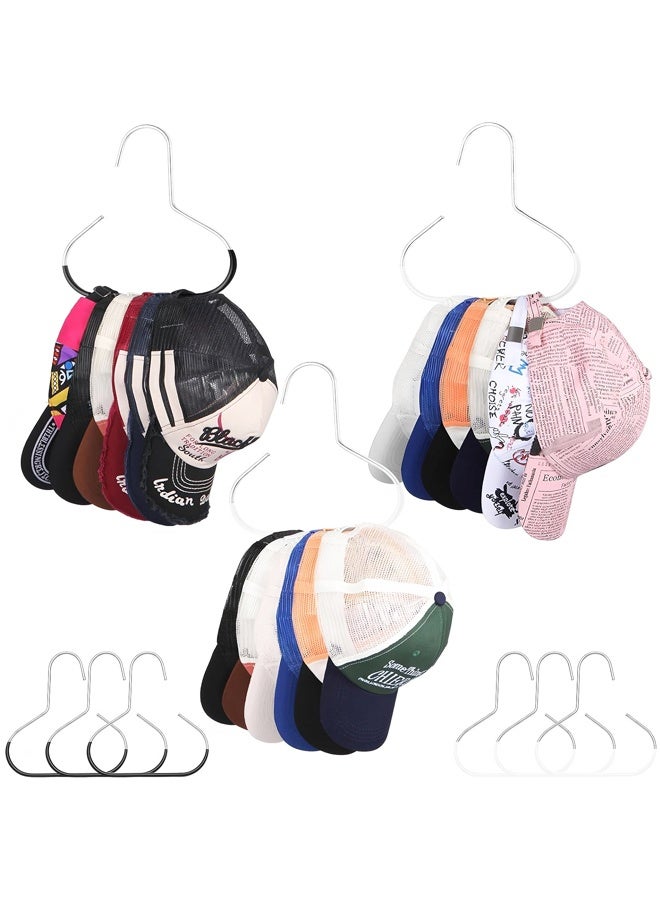 6 Packs Hat Hangers for Closet, Premium Hat Organizer,Cap Rack for Organizers and Storage, for Belt, Scarf, Tie, Purse - Image 1